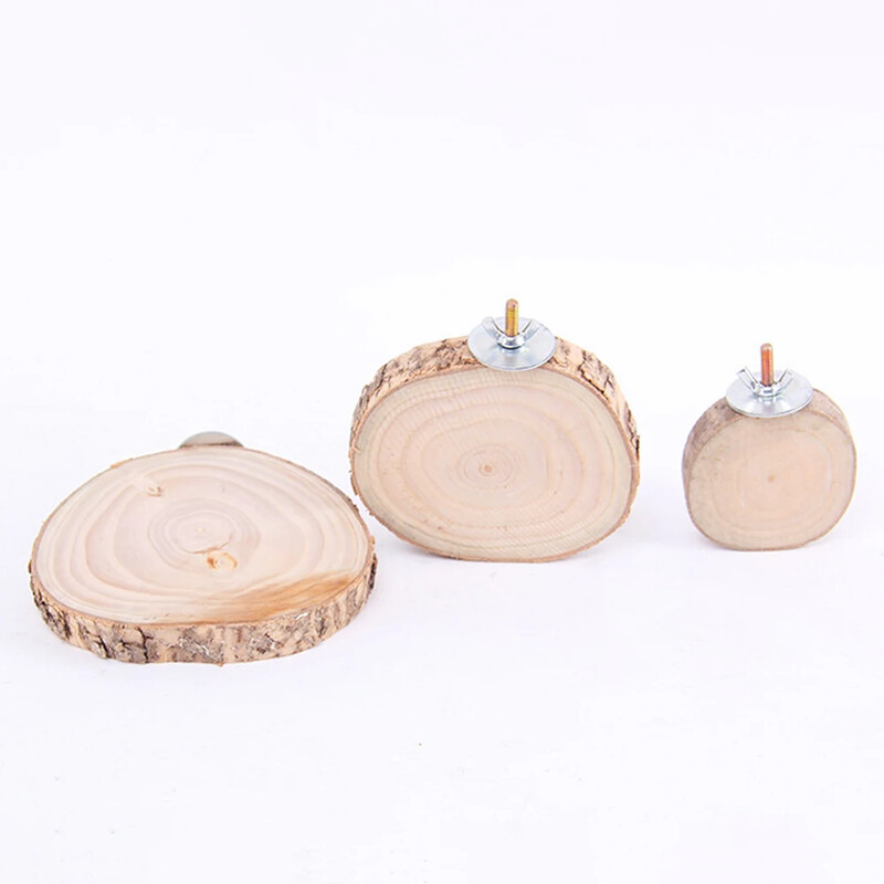 8/12cm Papiga Hrčak Okrugla ploča za stalak Pet Ptica Papiga Drvena platforma Nosač Igračka Hrčak Grana Smuđ Igračka Ptica Stalak za kućne ljubimce