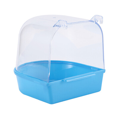 Papūgos pakabinamas vonios papūgėlė Lengvai montuojamas Kanarų narvelio priedai Naminių paukščių vonios dėžutė Papūgos vandens dušo dubuo mažas paukščio narvas