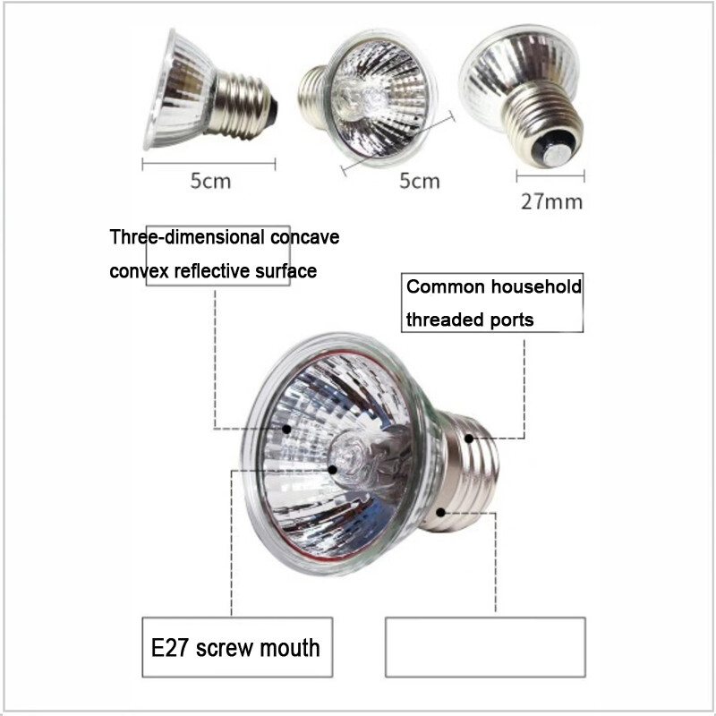 Roplių lempa 25/50/75W UVA+UVB 3.0 Naminių gyvūnėlių šilumos lemputė Vėžlys Basking UV lemputės Varliagyviai Driežai Temperatūros reguliatorius