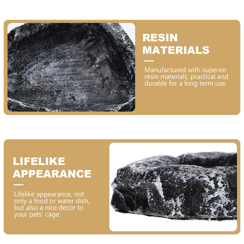 Patvarus vėžlio vandens indas roplių maisto dubuo terariumo talpykla naminių gyvūnėlių šėrimo reikmenys akvariumo dekoras