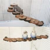 Χάμστερ Ladder Παιχνίδι Παπαγάλος Apple Wood Ladder Bird Πλατφόρμα αναρρίχησης από μασίφ ξύλο Πλαίσιο αναρρίχησης Τρίξιμο δόντια Δάγκωμα Προμήθειες τοπίου