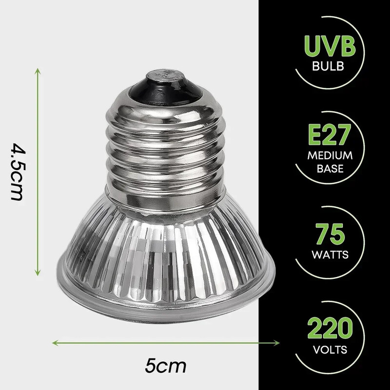 75/50/25 W Vėžlio driežo kepimo lempa UVB lemputė UV E27 lemputės Varliagyviai Gyvatė Ropliai Šildymas Saulėje Kalcio papildas