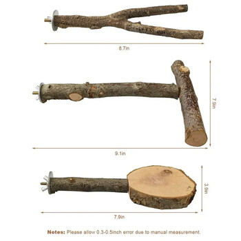 Bird Station Stick Station Board Πλατφόρμα Κλαδί δέντρου Προμήθειες πουλιών Εργαλεία Ξύλινα Παιχνίδια για Πουλιά Παιχνίδια για Δάγκωμα Παπαγάλου Αξεσουάρ πουλιών