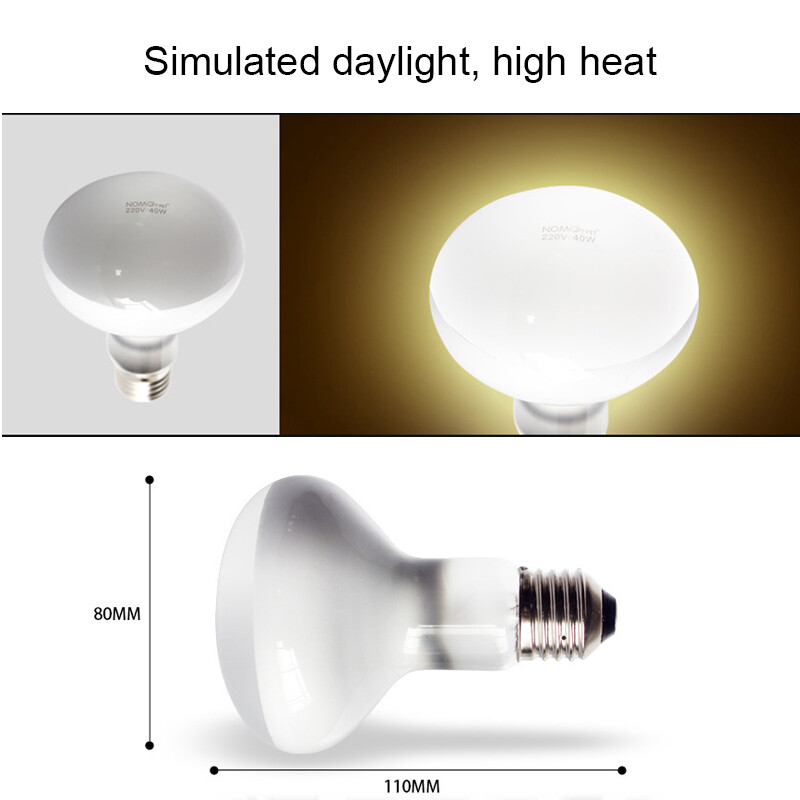 25/50/100W UVA+UVB Reptile Lamp Bulb Bruņurupucis Basking UV gaismas spuldzes Apkures lampa Abinieki Ķirzakas Temperatūras kontrolieris 220V
