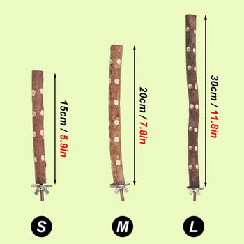 15/20/30 см Дървена птичи нокът Човка Шлифовъчна лента Стояща пръчка Нокът Птичи консумативи Клетка Аксесоари Станция за папагал Стойка за смилане Играчка