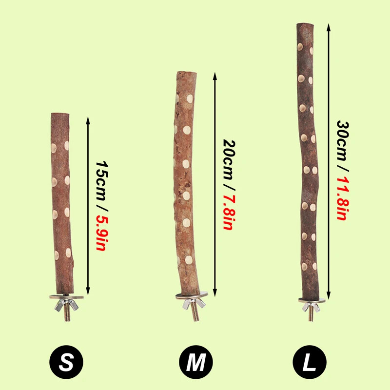 15/20/30 cm Medinis paukščių letenų snapas šlifavimo strypas, stovimas pagaliukas, letenas paukščių reikmenys narvų priedai Papūgos stoties šlifavimo stovas žaislas