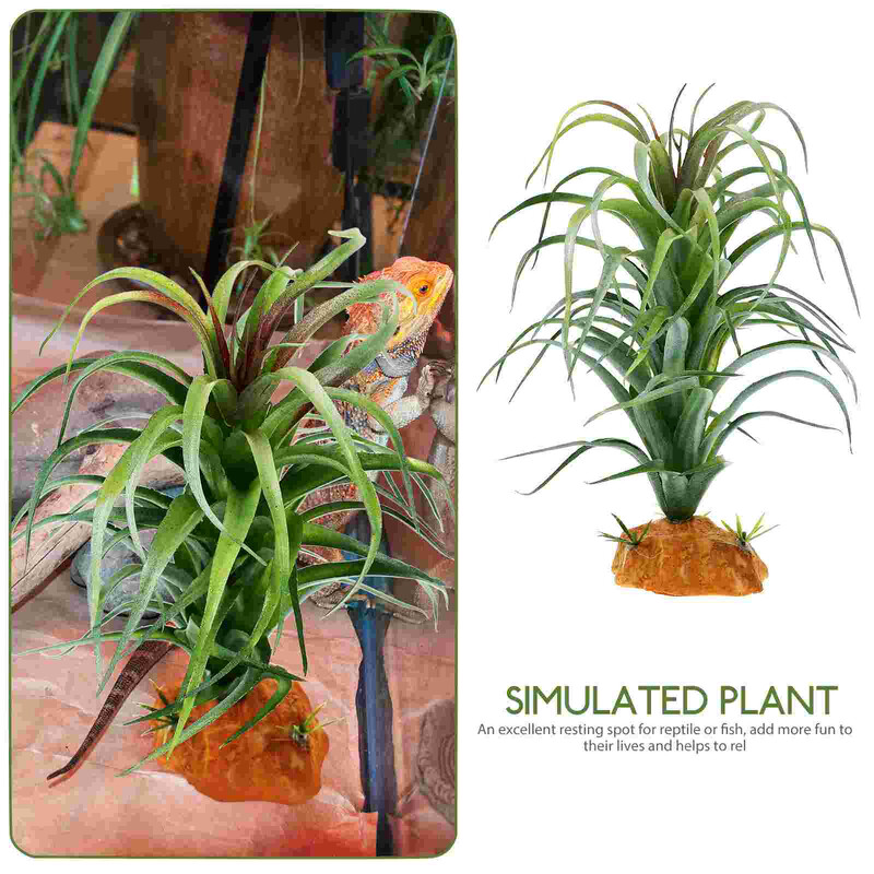 Mesterséges hüllők növények hüllők terrárium dekoráció szakállas sárkány kiegészítők kétéltűek élőhely díszítése