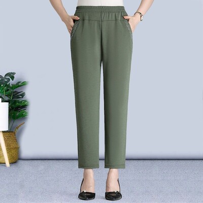 2023 m. vasaros naujos mados kišenė Paprastumas važinėti vienspalvis aukštu juosmeniu, tiesus, laisvalaikio elegantiškos universalios moteriškos ilgos kelnės