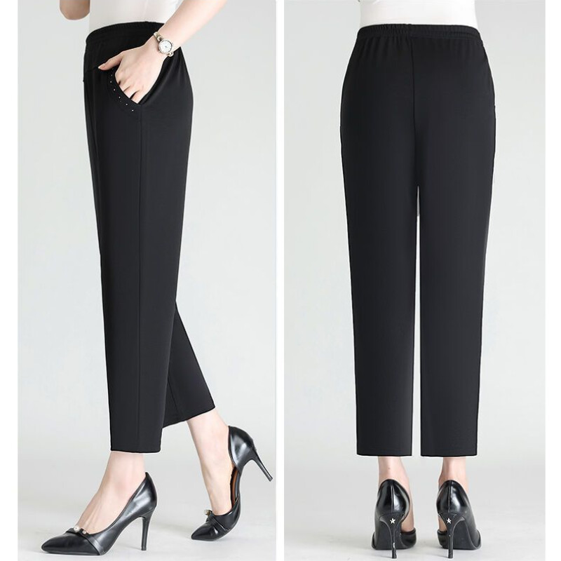 2023 m. vasaros naujos mados kišenė Paprastumas važinėti vienspalvis aukštu juosmeniu, tiesus, laisvalaikio elegantiškos universalios moteriškos ilgos kelnės