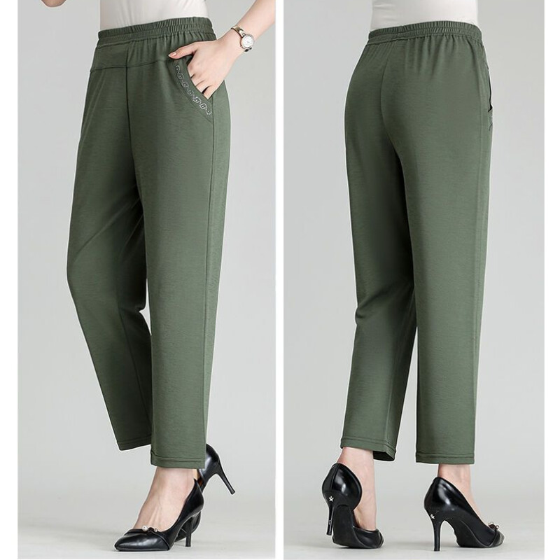 2023 m. vasaros naujos mados kišenė Paprastumas važinėti vienspalvis aukštu juosmeniu, tiesus, laisvalaikio elegantiškos universalios moteriškos ilgos kelnės