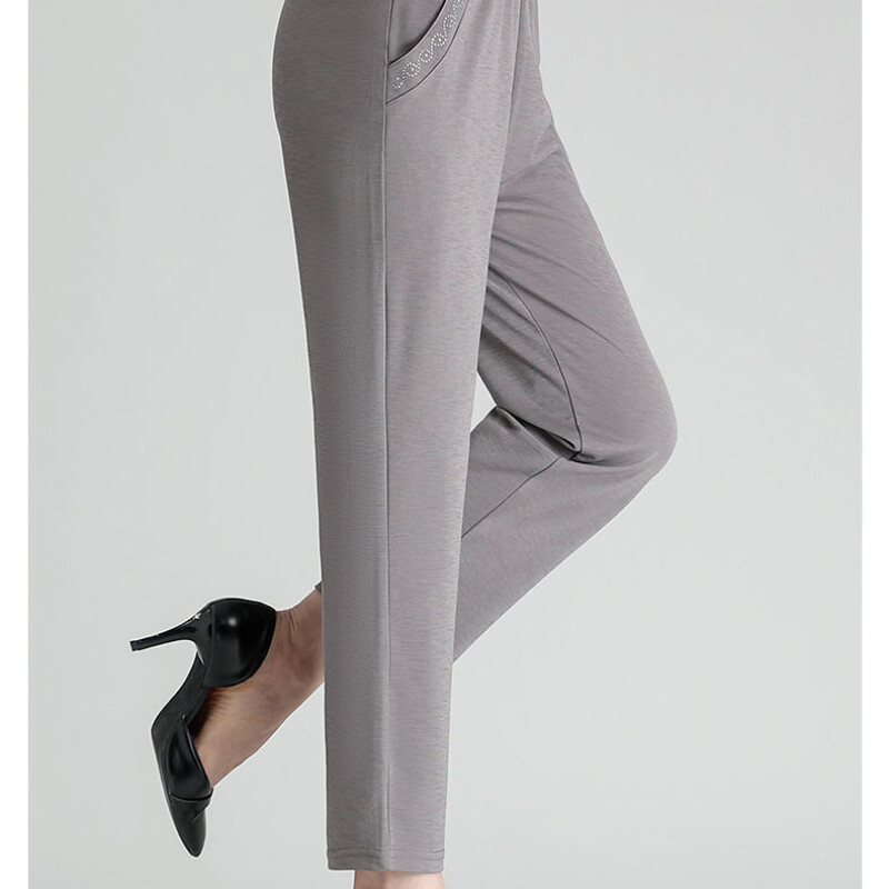 2023 m. vasaros naujos mados kišenė Paprastumas važinėti vienspalvis aukštu juosmeniu, tiesus, laisvalaikio elegantiškos universalios moteriškos ilgos kelnės