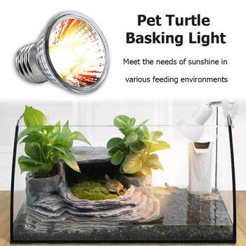 UVA+UVB лампа за влечуги Turtle Basking UV нагревателна светлина Пълна лампа за влечуги Bulb Turtle Basking UV светлина