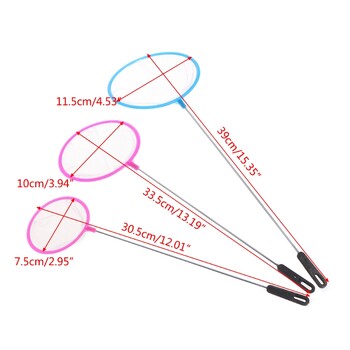 S/M/L Мрежа за риболовен аквариум Пластмасова кръгла дебела риба за улавяне на скариди С дълга дръжка Аквариумна рибка Мрежа за риболов Мрежа за кацане