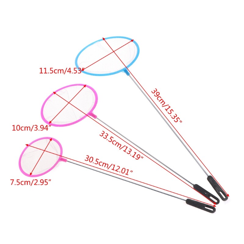 S/M/L žvejybos rezervuaro tinklas Plastikinis apvalus storas žuvų krevečių gaudymas ilga rankena Akvariumo žuvų rezervuaro žvejybos tinklas iškrovimo tinklas