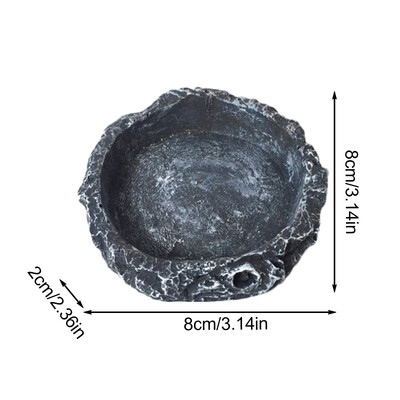 1 db kisállat etető tál teknős itató hüllő etető adagoló tereprendezés dekoráció gyík vízetető ÚJ
