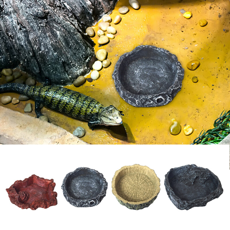 1 db kisállat etető tál teknős itató hüllő etető adagoló tereprendezés dekoráció gyík vízetető ÚJ