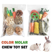 Animal de companie Iepure Porcușor de Guineea Dragon Pisică Jucărie distractivă Hamster Iepure Set de măcinat dinți de iepure Gustări pentru tocat dinți de companie