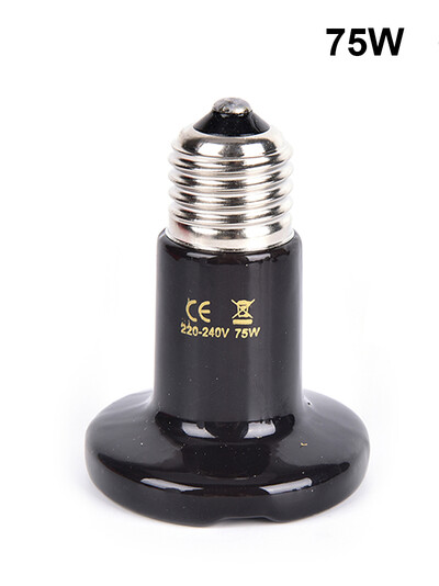 Reptile Heat Lamp Black Infrared Ceramic Emitter Heat Light Light Bulb Pet Brooder 220-240V Touch Lamp For Chameleon Cage Snake Tank