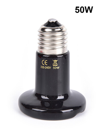 Reptile Heat Lamp Black Infrared Ceramic Emitter Heat Light Light Bulb Pet Brooder 220-240V Touch Lamp For Chameleon Cage Snake Tank