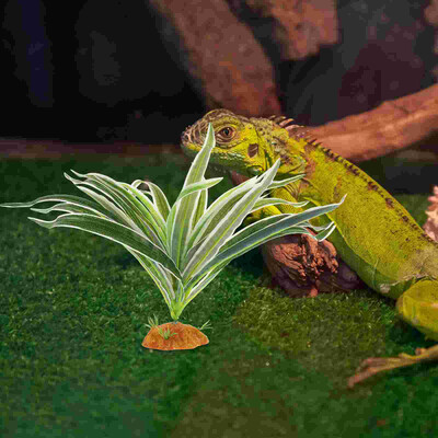 Ερπετά Φυτά Terrarium Vines Τεχνητά Φύλλα Απόκρυψη Δεξαμενή Gecko Αξεσουάρ Διακοσμήσεις βιότοπων Δράκος Σαύρα Φίδι Γκέκος