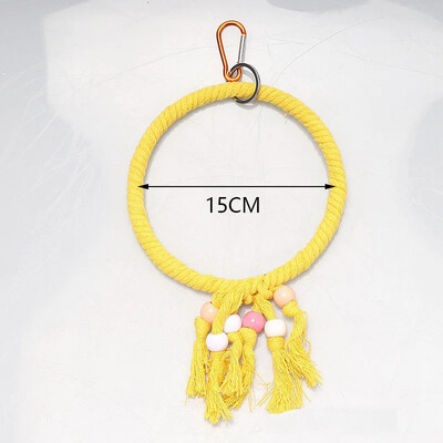 Igračke za ptice za kućne ljubimce Obruči za ljuljanje papiga Igračka Dodaci za kavez za ptice Ukrasi Šareni prstenovi od pamučnog užeta Pribor za ptice Igračka od pamučnog užeta
