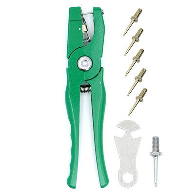 Naujo lydinio ausų įsagų montavimo replės Ūkio gyvūnai Kiaulės Galvijai Triušiai Ausų įsagų montavimas Replės Gyvūnų Ausų įsagų replės 1 vnt.