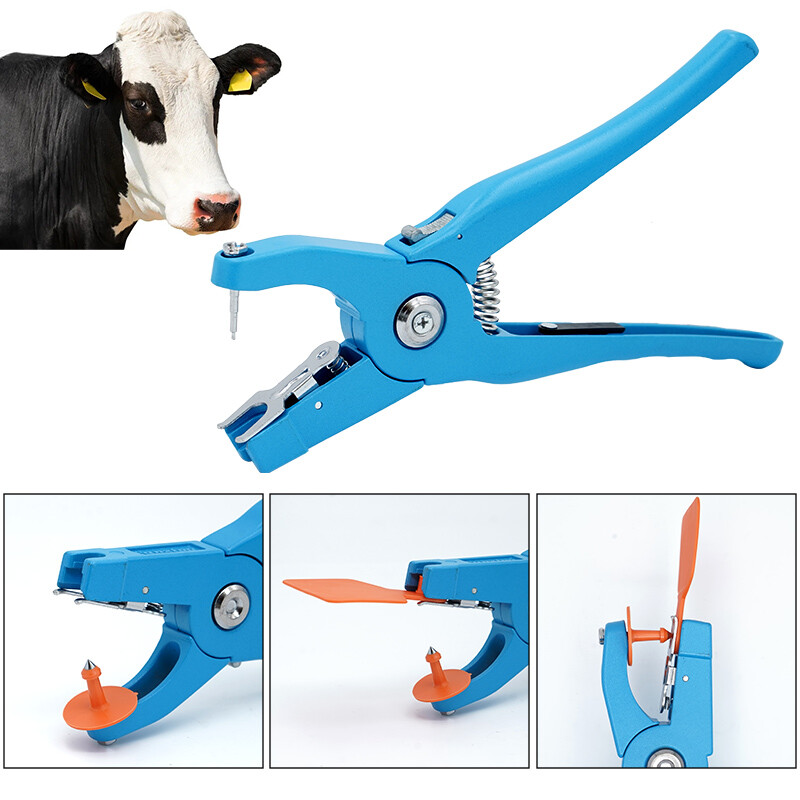 Naujo lydinio ausų įsagų montavimo replės Ūkio gyvūnai Kiaulės Galvijai Triušiai Ausų įsagų montavimas Replės Gyvūnų Ausų įsagų replės 1 vnt.