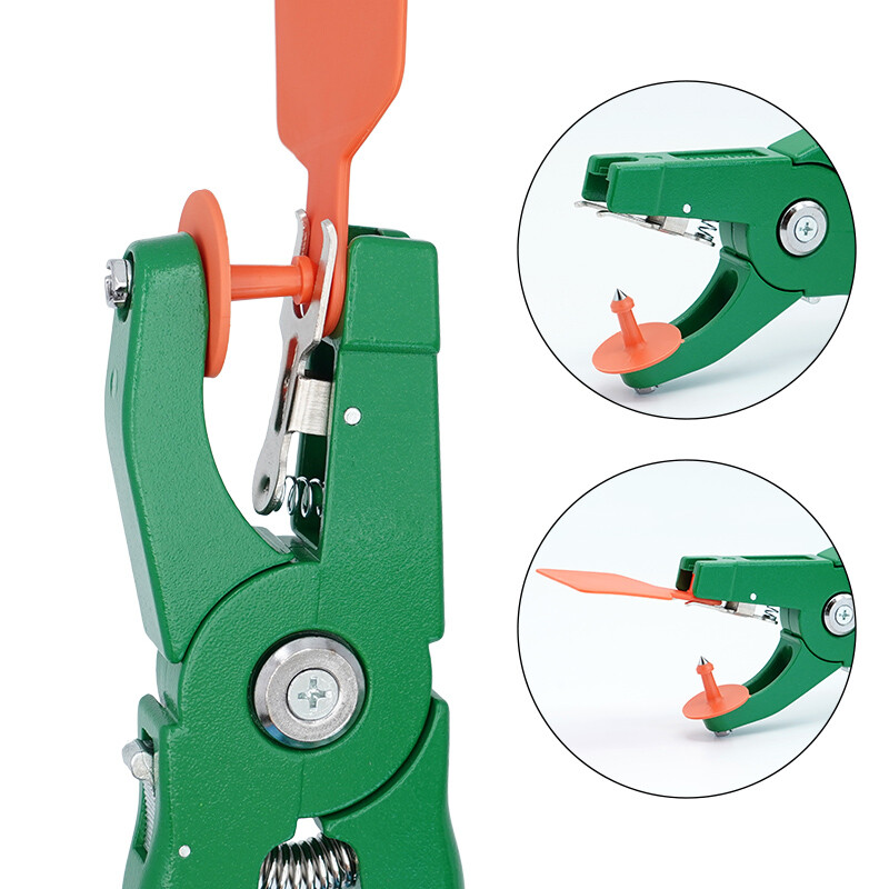 Naujo lydinio ausų įsagų montavimo replės Ūkio gyvūnai Kiaulės Galvijai Triušiai Ausų įsagų montavimas Replės Gyvūnų Ausų įsagų replės 1 vnt.