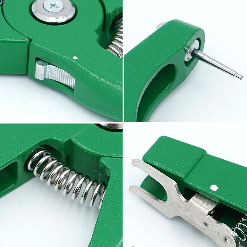 Naujo lydinio ausų įsagų montavimo replės Ūkio gyvūnai Kiaulės Galvijai Triušiai Ausų įsagų montavimas Replės Gyvūnų Ausų įsagų replės 1 vnt.