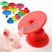 20 tk. Juhusliku numbriga ümmargune seakõrvasild, läbimõõt: 2 cm, plastikust kõrvarõngas kariloomade märgistamiseks lamba küüliku looma identifitseerimiskaart