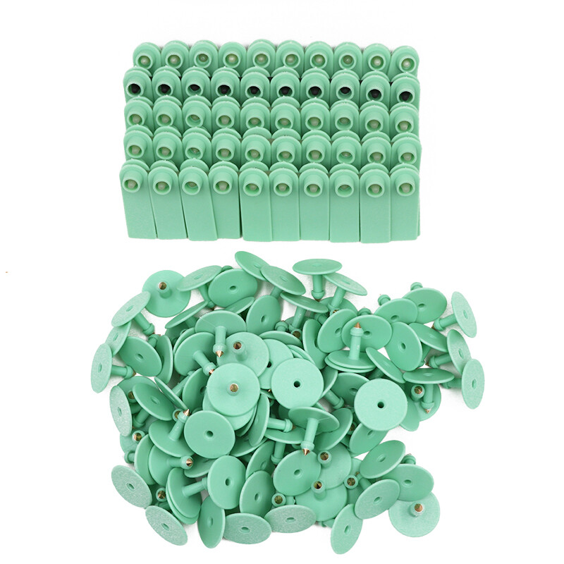 100 db Haszonállat birka fülcímkék szó nélkül füljelzők Állatazonosító kártya Juh kecske sertés szarvasmarha fülcímkék mezőgazdasági felszerelések