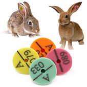 100 db állatazonosító kártya Nyúl füljelző tábla 001-100 számú szóval lézeres gépelés állandó jelölő mezőgazdasági eszközök kisállattermékek