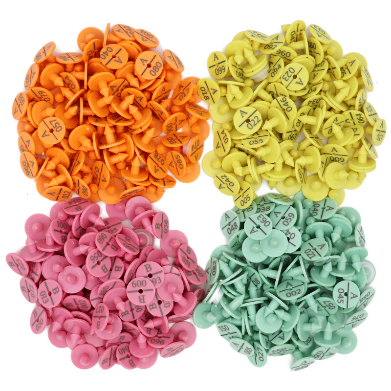 100 db állatazonosító kártya Nyúl füljelző tábla 001-100 számú szóval lézeres gépelés állandó jelölő mezőgazdasági eszközök kisállattermékek