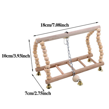 Bird Suspension Bridge Ladder Swing Κρεμαστό Παιχνίδι αναρρίχησης με σκελετό για Αξεσουάρ κλουβιού κατοικίδιων μονόχρωμων παπαγάλων