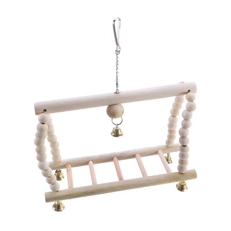 Madár függőhíd létra hinta akasztós mászókeret játék papagájhoz egyszínű kisállatketrec kiegészítők