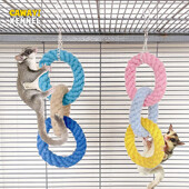 Hrčak Igračke za uže za penjanje Sugar Glider Kavez Dodaci Viseća ljuljačka Igračka za kavez Ptica Papiga Uže Ljuljačka za vježbu penjanja