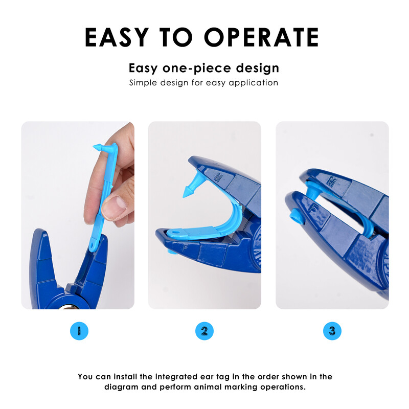 Etichetă de ureche pentru animale Clamp Etichete pentru cercei Porc Bovine Oi Iepuri Identificare Instrumente de creștere și management