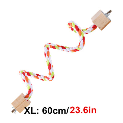 Igračke za ugriz papagaja Igračke od pamučnog užeta u boji papige Elastične igračke za penjanje za papige Čvrsti pojas za ljuljanje za ptice Kavez za igračke za kućne ljubimce Stalak za ljuljanje