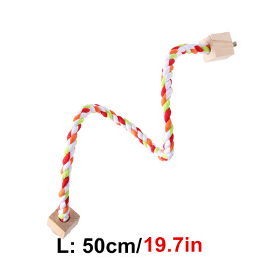 Igračke za ugriz papagaja Igračke od pamučnog užeta u boji papige Elastične igračke za penjanje za papige Čvrsti pojas za ljuljanje za ptice Kavez za igračke za kućne ljubimce Stalak za ljuljanje