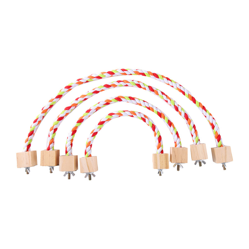 Igračke za ugriz papagaja Igračke od pamučnog užeta u boji papige Elastične igračke za penjanje za papige Čvrsti pojas za ljuljanje za ptice Kavez za igračke za kućne ljubimce Stalak za ljuljanje