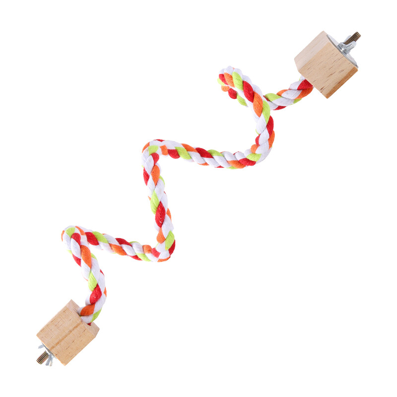 Igračke za ugriz papagaja Igračke od pamučnog užeta u boji papige Elastične igračke za penjanje za papige Čvrsti pojas za ljuljanje za ptice Kavez za igračke za kućne ljubimce Stalak za ljuljanje