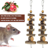 Jucărie de mestecat din lemn natural, gustare pentru animale mici, jucării pentru hamster, potrivite pentru iepure, porcușor de Guineea, accesorii pentru hamsteri chinchilla, accesorii pentru animale de companie
