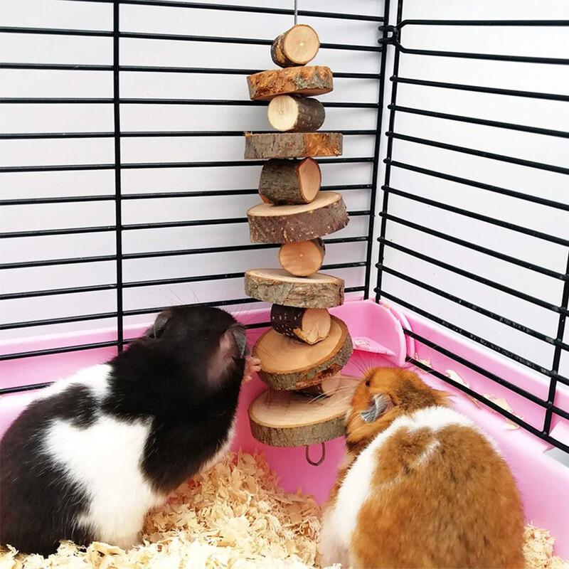 Jucărie de mestecat din lemn natural, gustare pentru animale mici, jucării pentru hamster, potrivite pentru iepure, porcușor de Guineea, accesorii pentru hamsteri chinchilla, accesorii pentru animale de companie