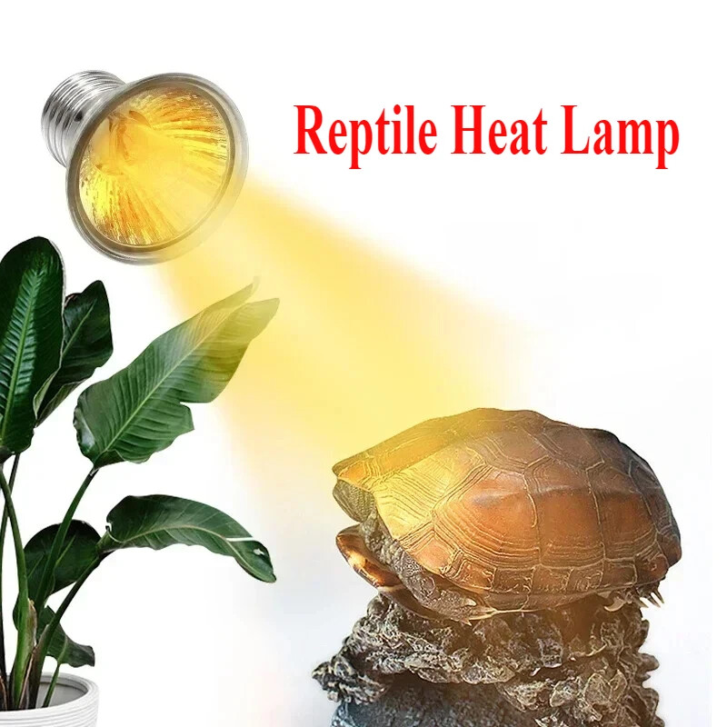 1Gb rāpuļu sildīšanas spuldze UVA+UVB spektra abinieku rāpuļu lampu spuldzes 25W 50W 75W ķirzakas čūskas abinieku UV sildlampas