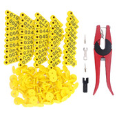 100 kompleta kompleta ušnih markica za stoku broj Životinjska ušna markica s aplikatorom za govedo Konj Svinja Ovca Životinjska ušna markica s aplikatorom