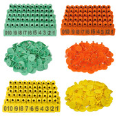 100 vnt Kiaulės ožkos auskarai Gyvūno vario galvos auskarai kiaulės įranga Gyvūnų galvijų identifikavimo kortelės Avių kiaulių ženklinimo įrankiai