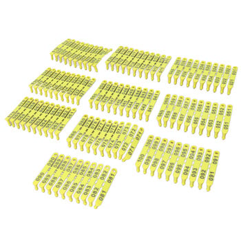 100Pcs 001 to 100 Number Plastic Livestock Tag Ενσωματωμένη Colorfast Livestock Ear Tags για Βοοειδή Αγελάδες Πρόβατα Γουρούνια Κατσίκια