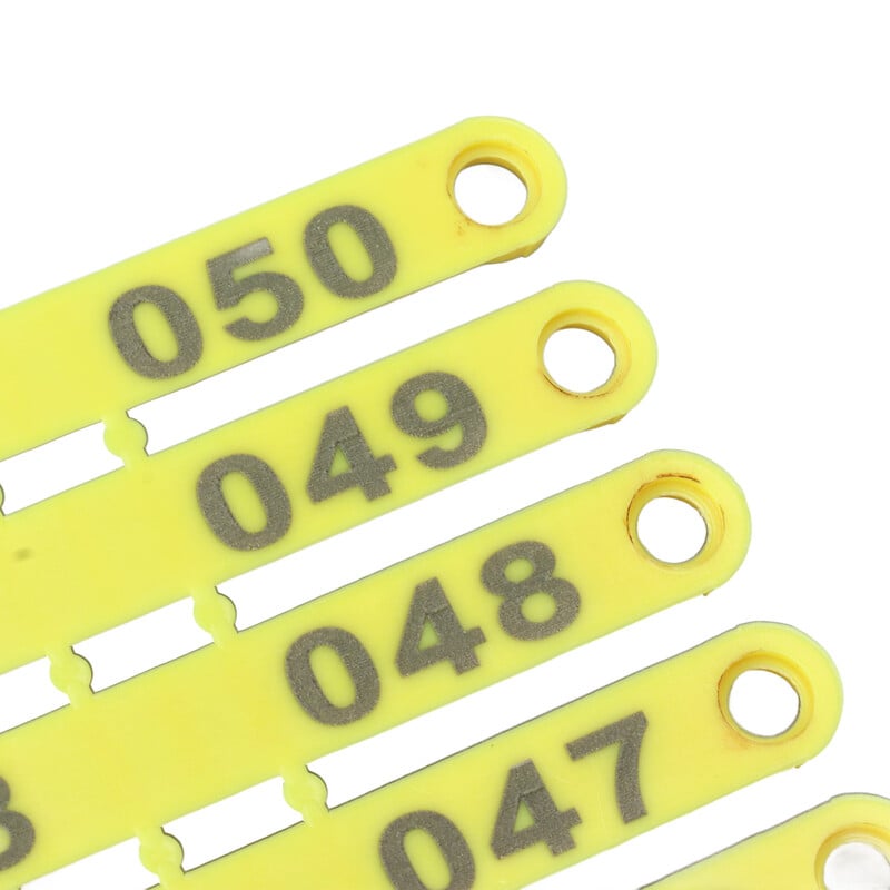100 buc. 001 până la 100 etichete din plastic pentru animale, etichete integrate pentru animale, rezistente la culoare, pentru bovine, vaci, oi, porc, capre
