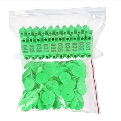 100 KOM Etiketa za stoku Svinja Ovca Zec Govedo Etikete za uši s upisivanjem brojeva