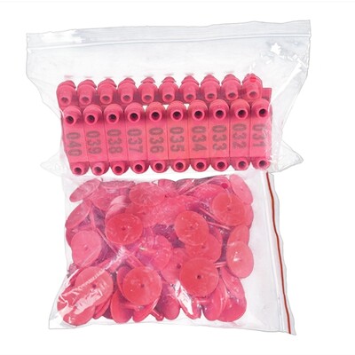 100 KOM Etiketa za stoku Svinja Ovca Zec Govedo Etikete za uši s upisivanjem brojeva